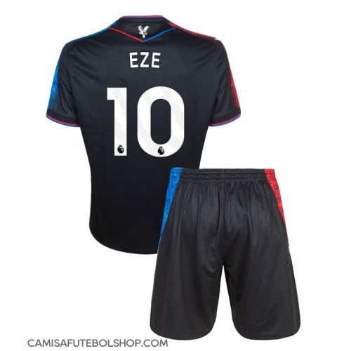 Camisa de time de futebol Crystal Palace Eberechi Eze #10 Replicas 3º Equipamento Infantil 2024-25 Manga Curta (+ Calças curtas)